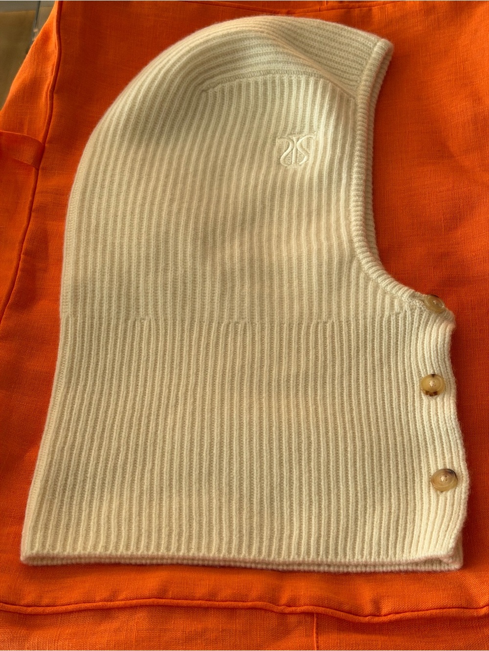 LilySilk Cashmere Ribbed Knit Balaclava. - Picture 4 of 9